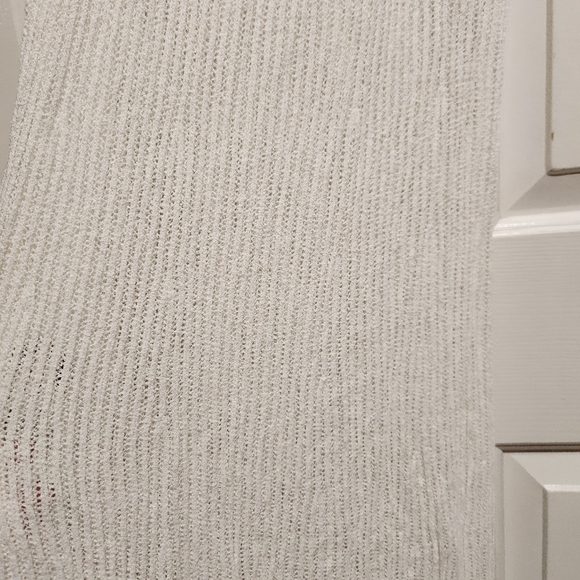 Anna October J.Crew Sheer Bridal White Sweater Dress Coastal Beach Medium - Picture 10 of 15